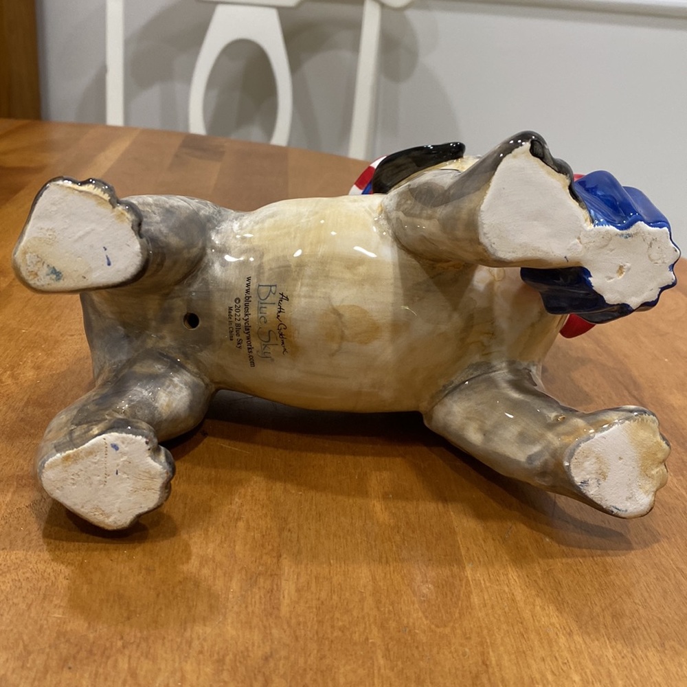 NWOT. Blue Sky, 4th of July bulldog figurine. - Picture 7 of 8